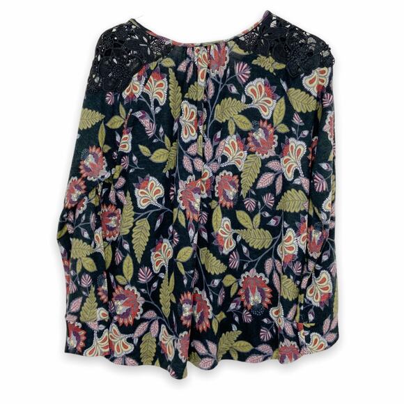 Vintage America Floral Lace Embellished Blouse XL - Picture 2 of 5